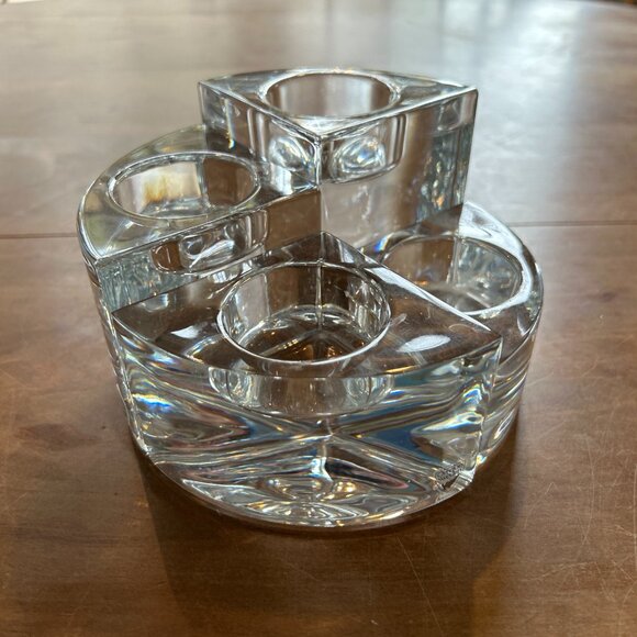 Orrefors Sweden, Quartet Crystal Votive Candle Holders - Picture 3 of 8
